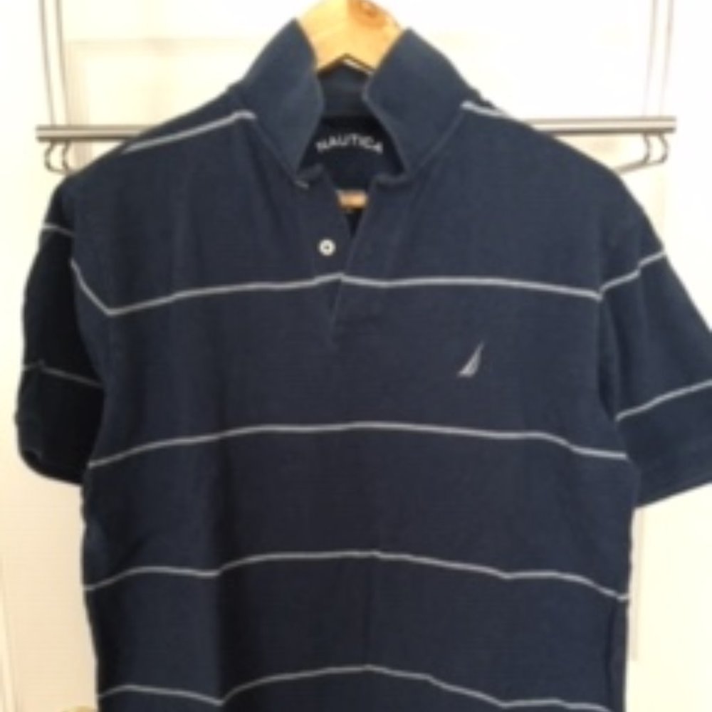 Nautica Men's Blue Polo Shirt - Sz Small